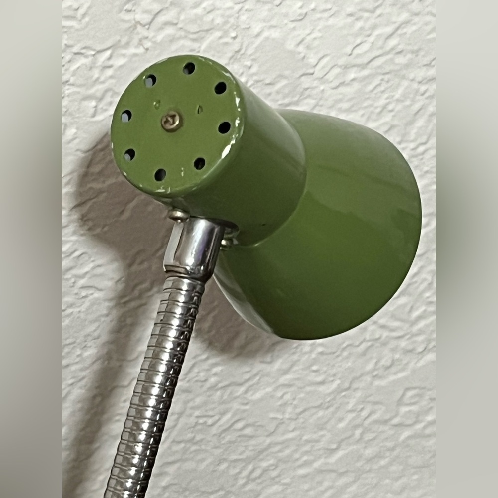 Vintage Retro 1960S IMAR FLEX Goosneck Desk Lamp Avocado Green Flexible - Picture 5 of 11